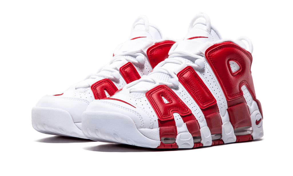 Air More Uptempo "White Red" 414962 100
