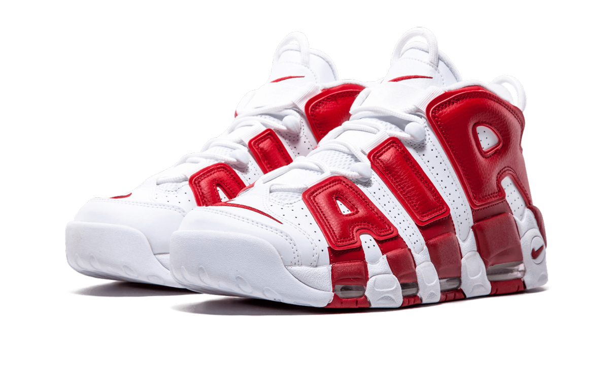 Air More Uptempo "White Red" 414962 100