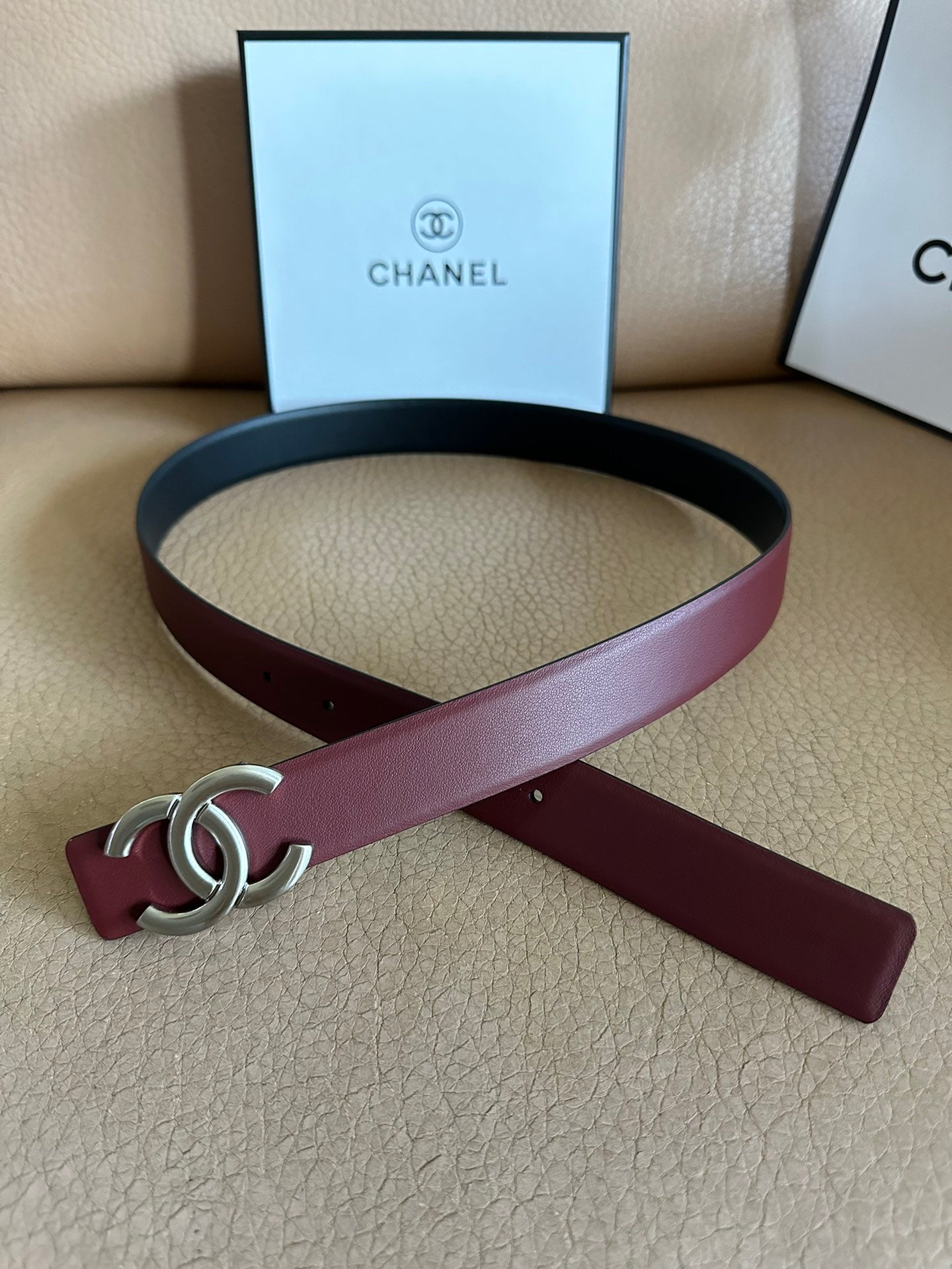 CC Logo Buckle Belt 3CM Leather SHW 213303