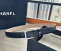 CC Belt 3cm Black Sliver Cowhide 202810