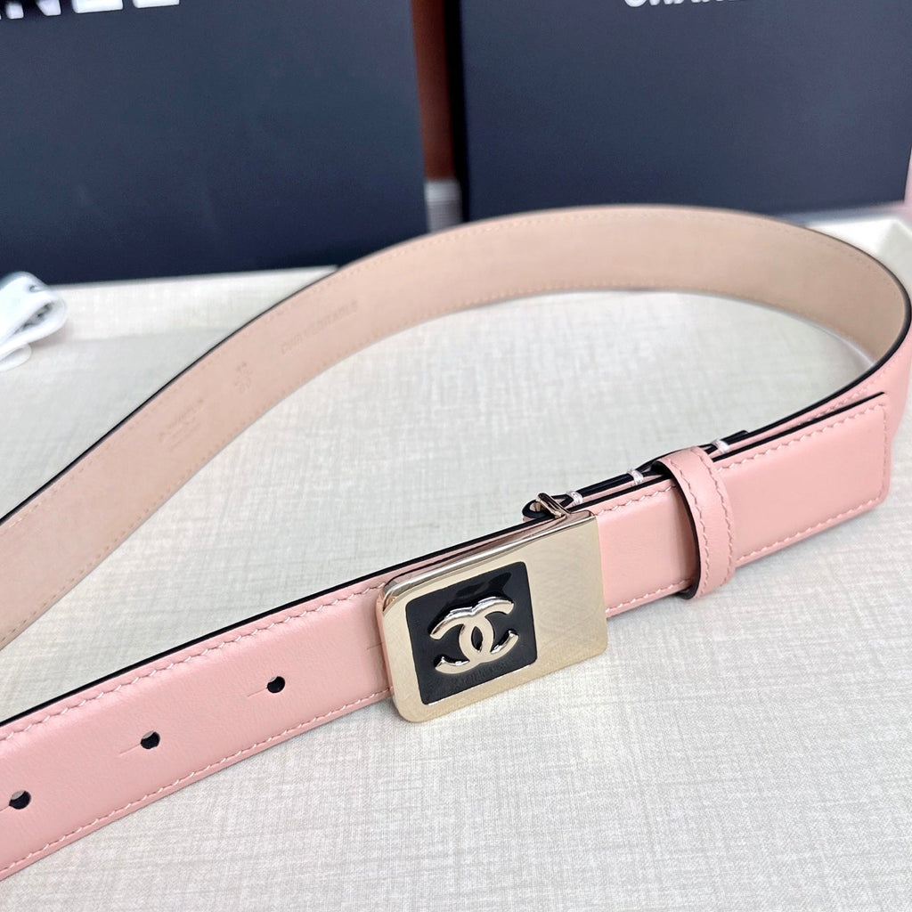 CC 3.0cm Belt Light Pink Lambskin 209361